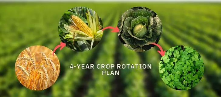 a 4-year crop rotation cycle